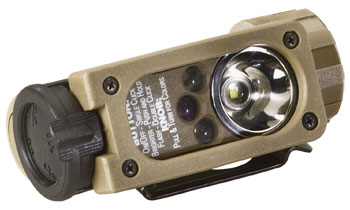 Linterna táctica militar Streamlight Sidewinder con cabeza articulada Coyote