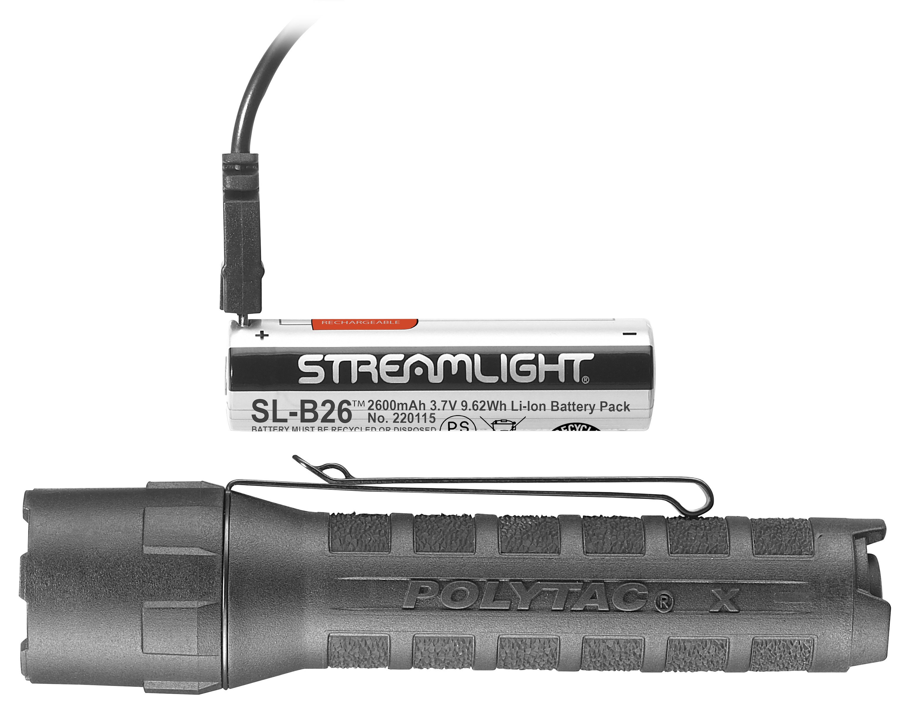 Streamlight 88603 Black PolyTac X Dual Fuel LED 600 Lumen Tactical Flashlight for sale online 