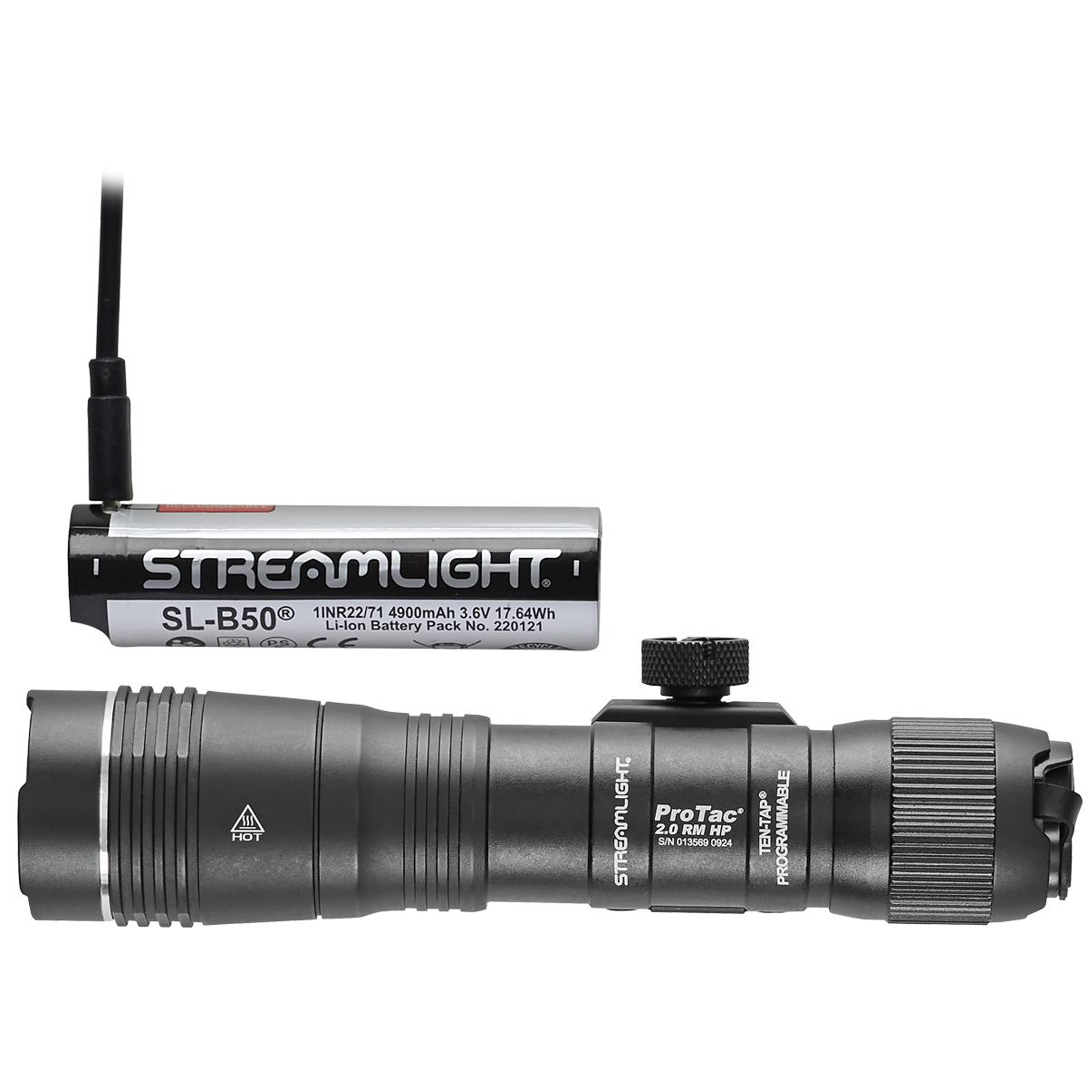 ProTac® 2.0 Rail Mount HP | Rechargeable Weapon-Mounted Flashlight