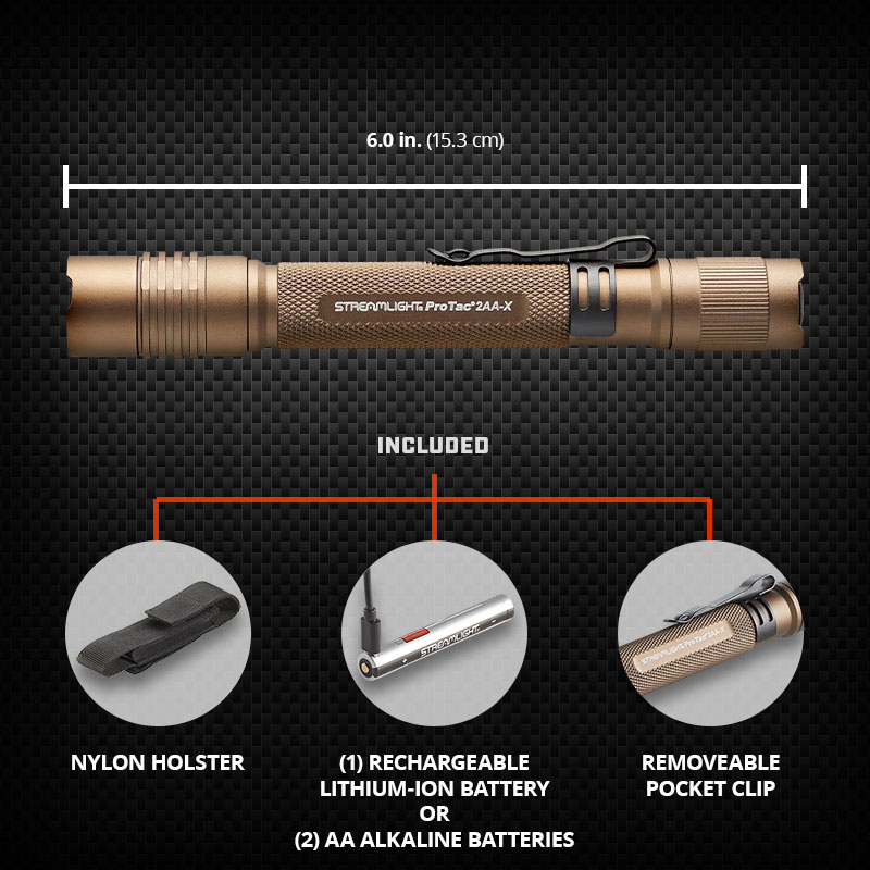 ProTac® 2AA-X | Personal Carry Tactical Flashlight | Streamlight®