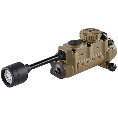 Linterna táctica militar Streamlight Sidewinder con cabeza articulada Coyote