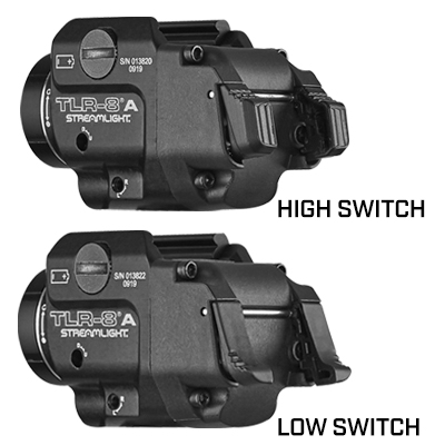 TLR-8®A GUN LIGHT WITH RED LASER AND REAR SWITCH OPTIONS